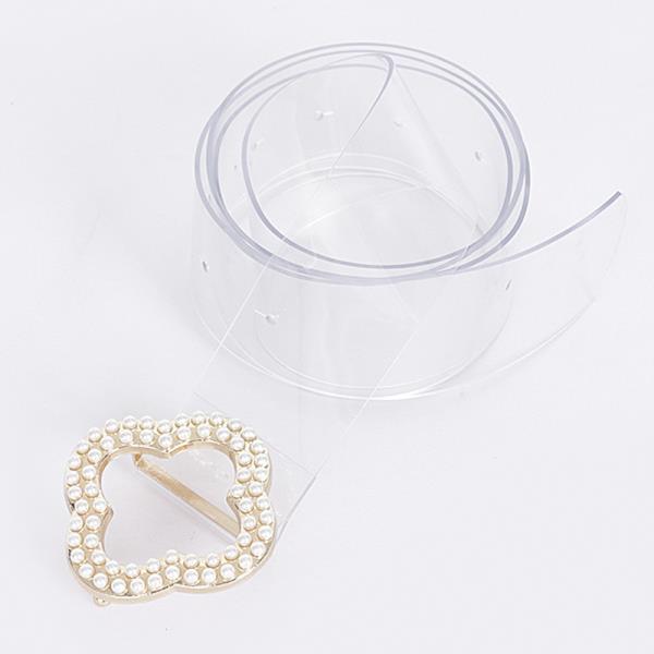 PEARL METAL BUCKLE CLEAR BELT