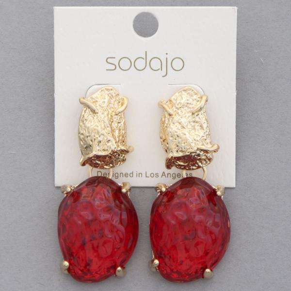 SODAJO ORGANIC SHAPE DANGLE EARRING