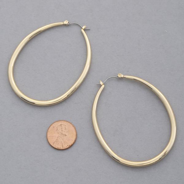 SODAJO TEARDROP GOLD DIPPED HOOP EARRING