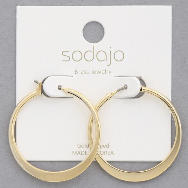 SODAJO HOOP GOLD DIPPED EARRING