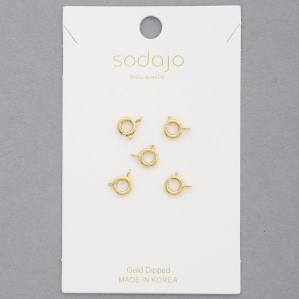 SODAJO EXTRA CLASP CHARM GOLD DIPPED