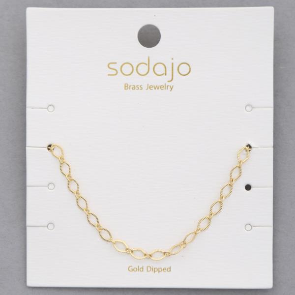 SODAJO OVAL LINK GOLD DIPPED BRACELET