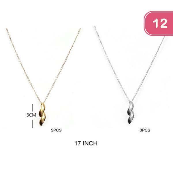 SWIRL PENDANT NECKLACE (12 UNITS)