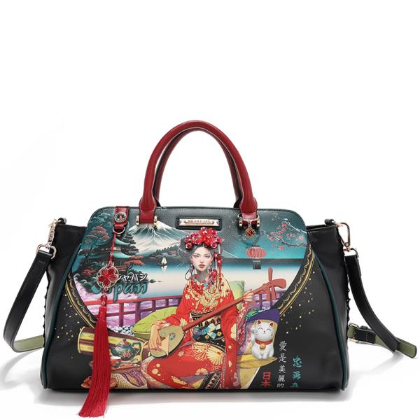 NICOLE LEE AKIKO LA BELLEZA WIDE HANDBAG