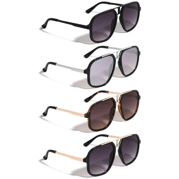 CENTER BLOCK BRIDGE TOP BAR MODERN AVIATOR SUNGLASSES 1DZ