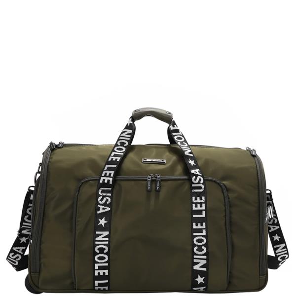 NICOLE LEE SOLID ROLLING DUFFEL BAG