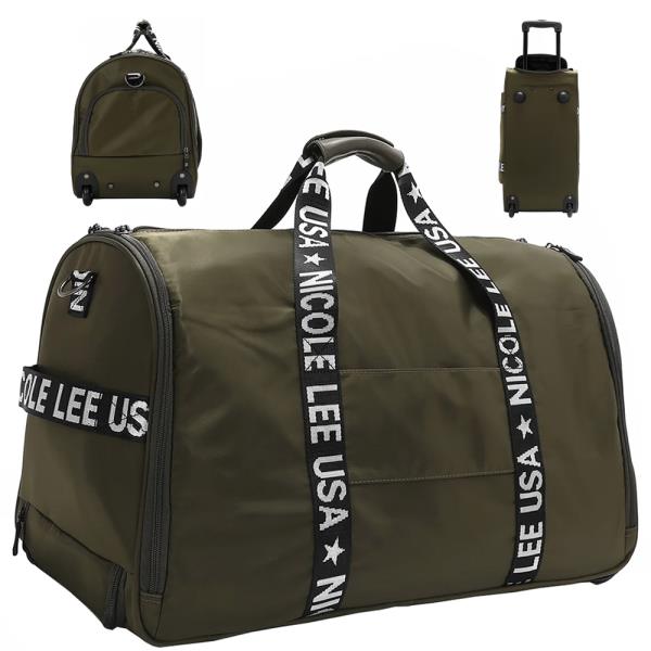 NICOLE LEE SOLID ROLLING DUFFEL BAG