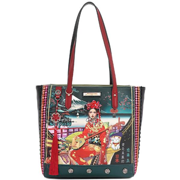 NICOLE LEE AKIKO LE BELLEZA SHOPPER TOTE SHOULER BAG