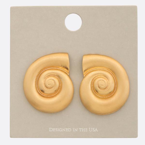 SWIRL METAL EARRING