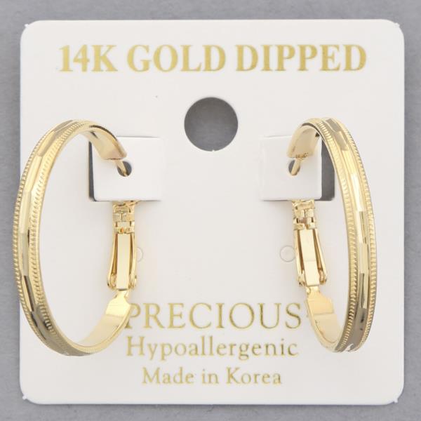 14K GOLD DIPPED HOOP EARRING