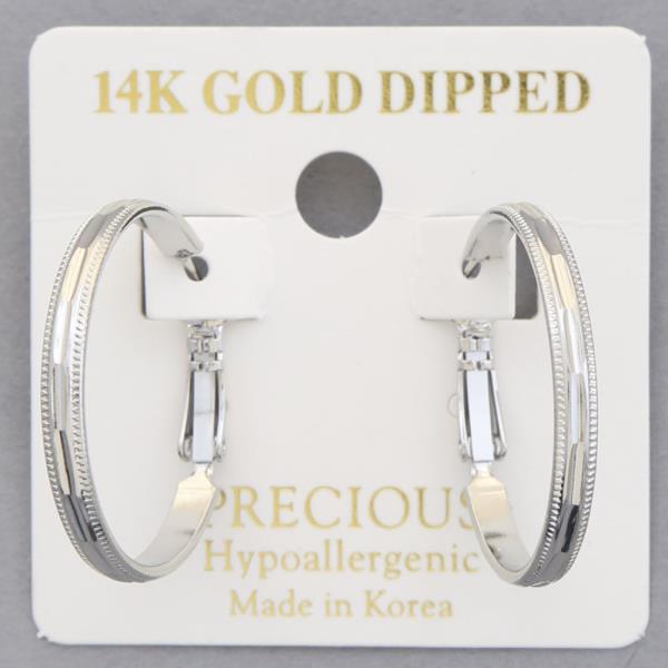 14K GOLD DIPPED HOOP EARRING