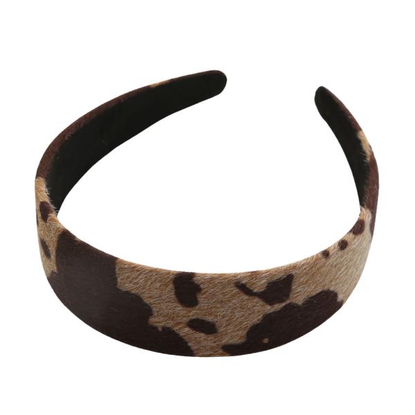 FAUX FUR ANIMAL PRINT PATTERN HEADBAND