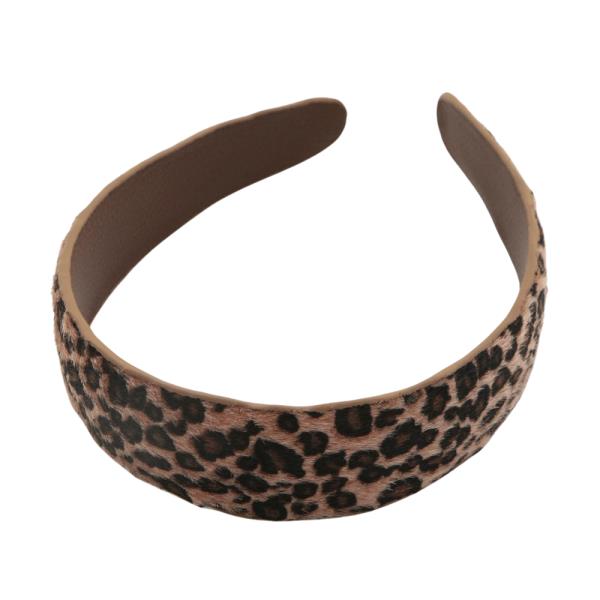 FAUX FUR ANIMAL PRINT PATTERN HEADBAND