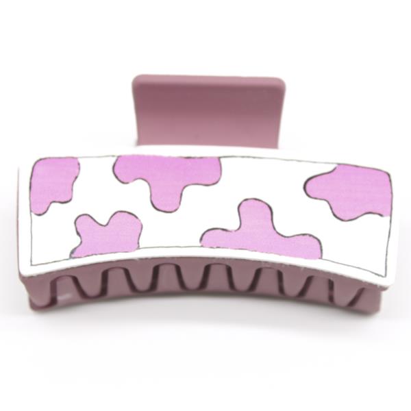 PINK COW HAIR CLAW JAW CLIP