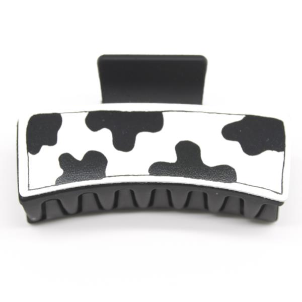 WESTERN STYLE COW PRINT HAIR CLAW JAW CLIP