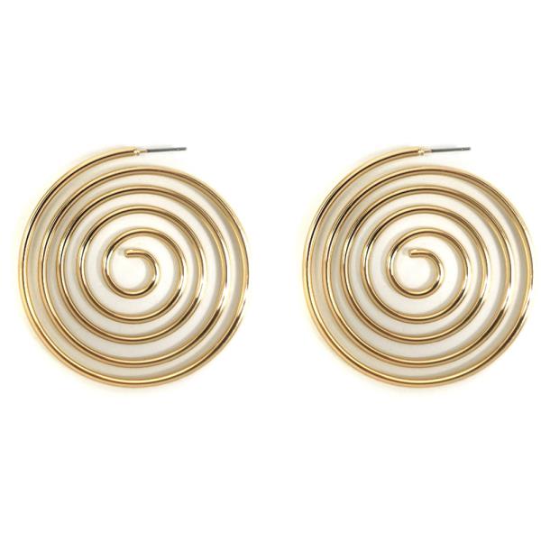 METAL SWIRL EARRING