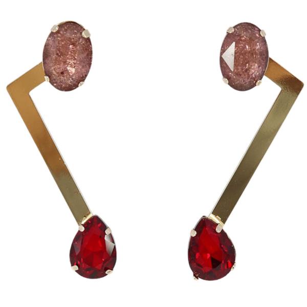 DOUBLE STONE EARRING