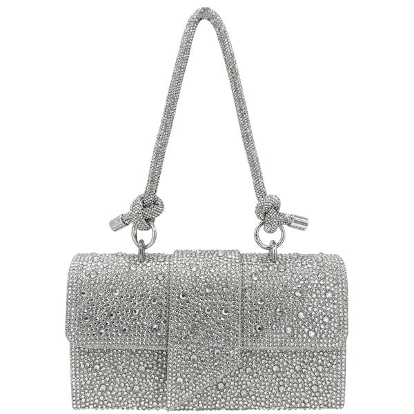 ALL OVER RHINESTONE FLAP SHOULDER BAG