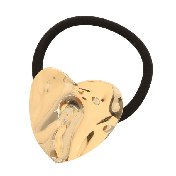 SODAJO HAMMERED METAL HEART HAIR TIE