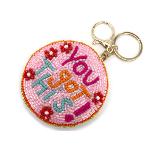 SEED BEAD YOU GOT THIS KEYCHAIN