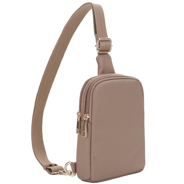 SMOOTH SLING ZIPPER CROSSBODY BAG