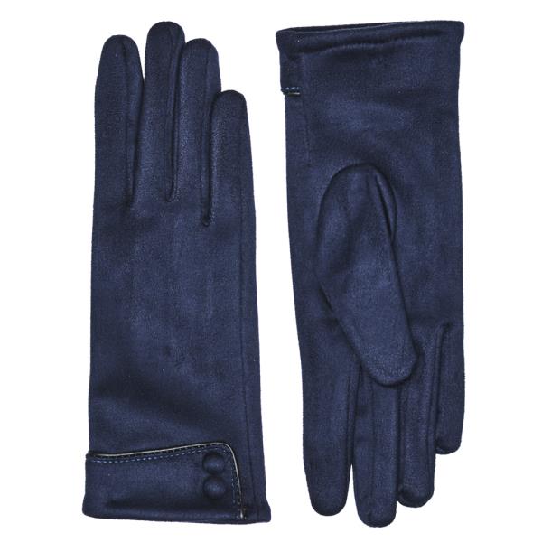 SOLID TOUCH SCREEN GLOVE WITH BUTTON