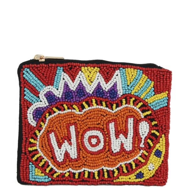 SEED BEAD WOW COIN PURSE BAG