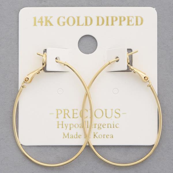 14K GOLD DIPPED TEARDROP EARRING