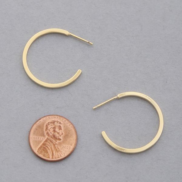 14K GOLD DIPPED HYPOALLERGENIC OPEN HOOP EARRING