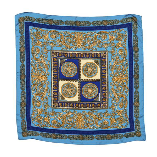 MULTI PATTERN SILKY SQUARE NECK SCARF