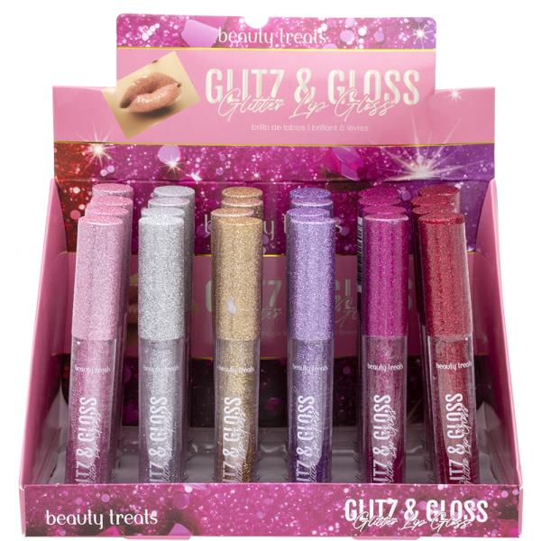 BEAUTY TREATS GLITZ AND GLOSS GLITTER LIP GLOSS (24 UNITS)