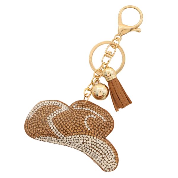 COWBOY HAT RHINESTONE KEYCHAIN