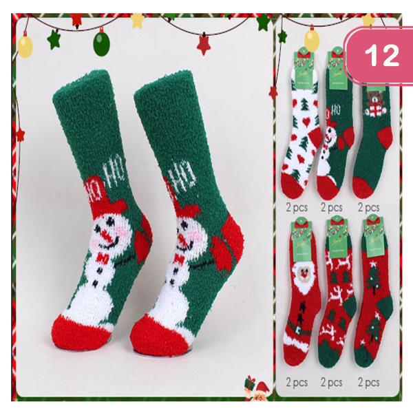 CHRISTMAS WARM SOCKS (12 UNITS)