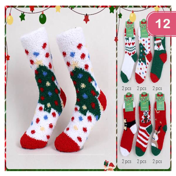 CHRISTMAS WARM SOCKS (12 UNITS)