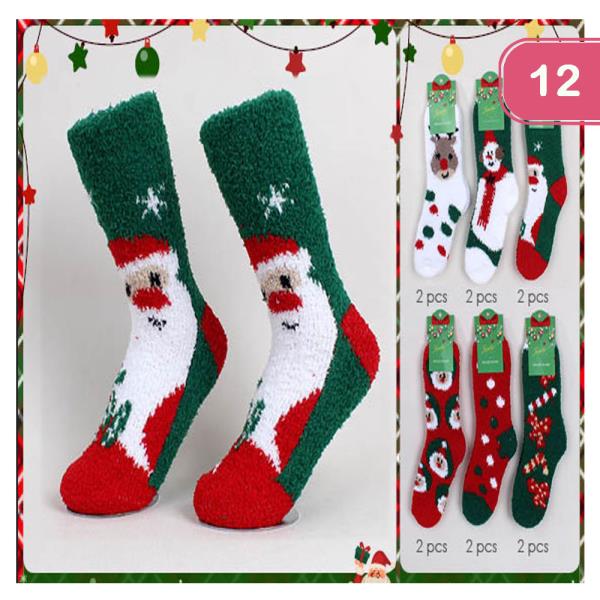 CHRISTMAS WARM SOCKS (12 UNITS)