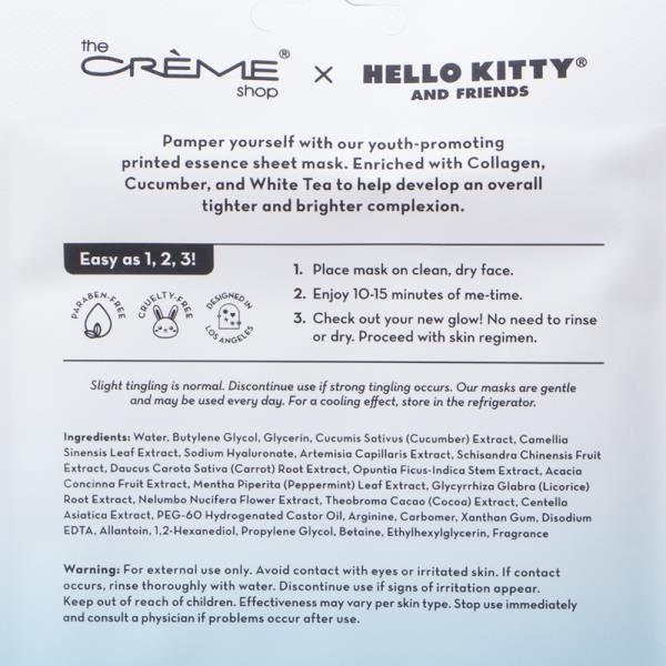 THE CREME SHOP X HELLO KITTY BOUNCY PUDDING PRINTED ESSENCE SHEET MASK (6 UNITS)