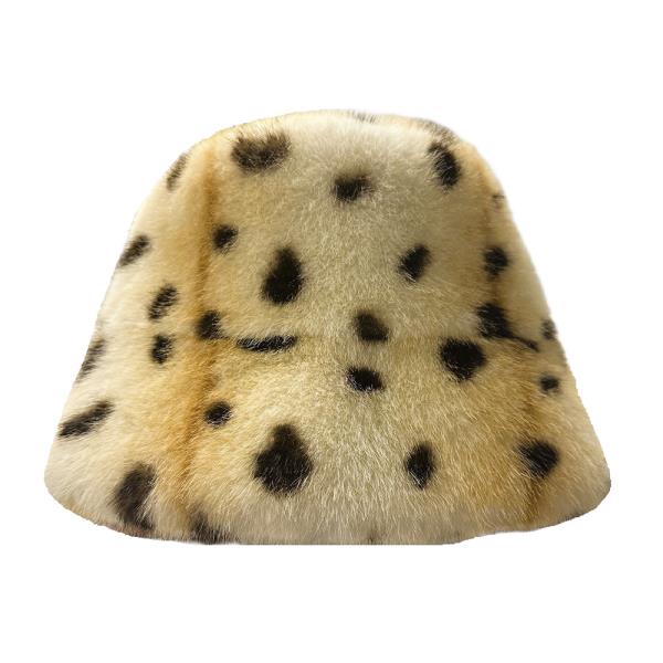 CHEETAH ANIMAL PRINT FAUX FUR BUCKET HAT