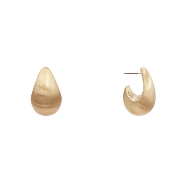 TEARDROP DOME METAL EARRING