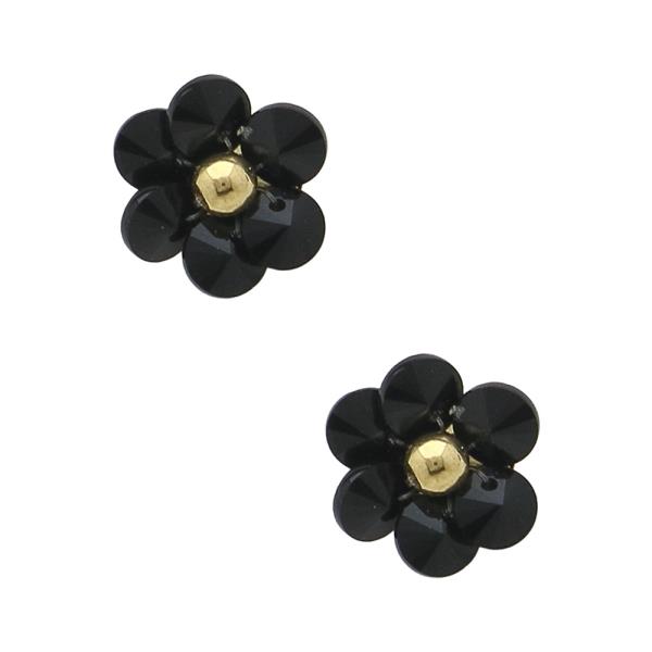 FLOWER BALL BEAD POST EARRING