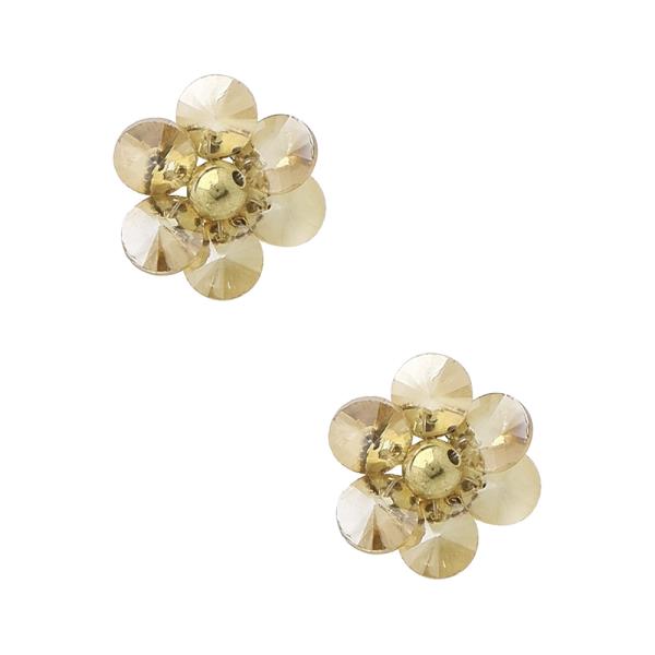 FLOWER BALL BEAD POST EARRING