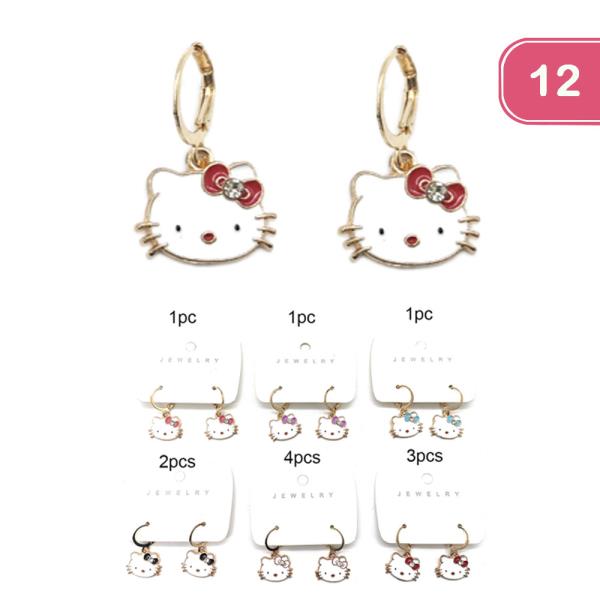 CUTE CAT EARRING (12 UNITS)