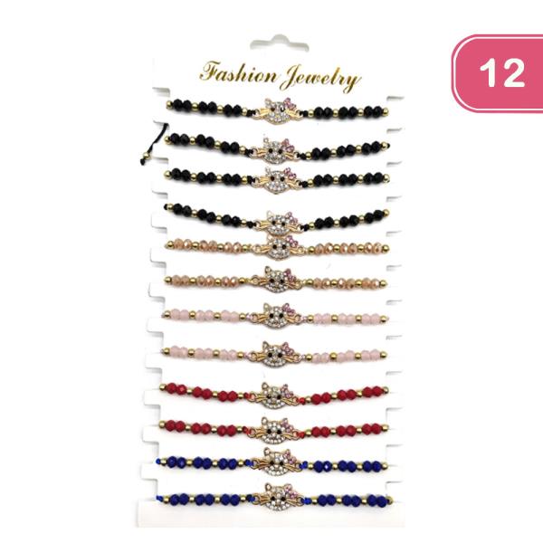 BEADED ADJUSTABLE BRACELET (12 UNITS)