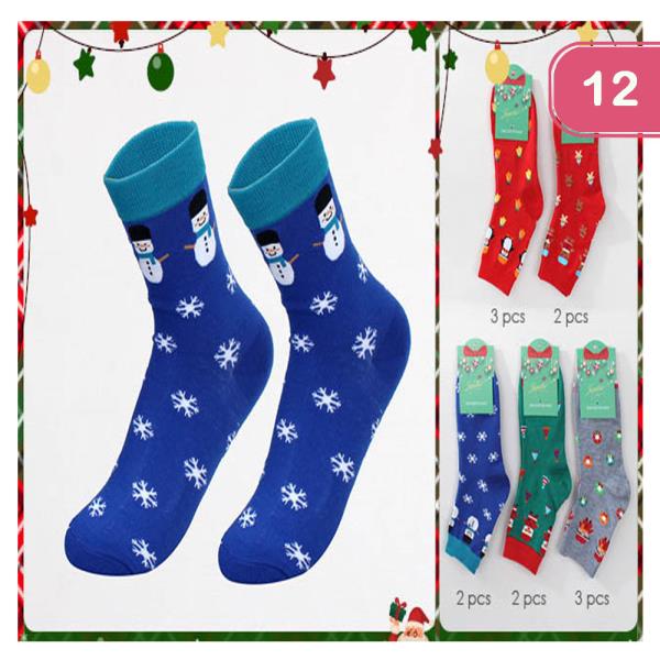 CHRISTMAS SOCKS (12 UNITS)