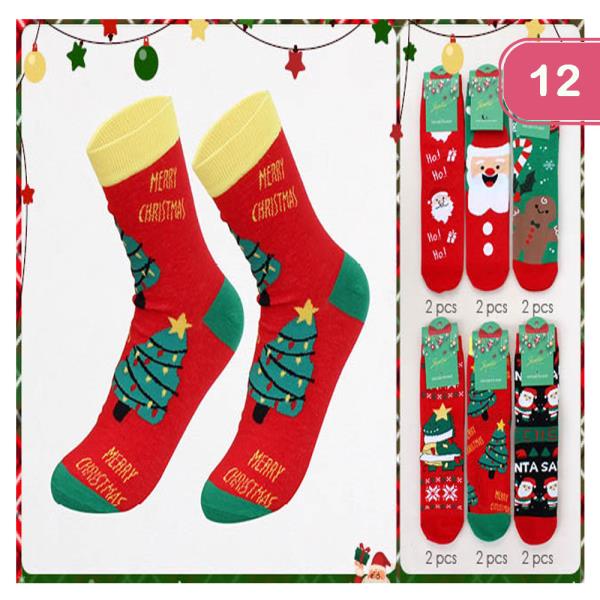 CHRISTMAS SOCKS (12 UNITS)