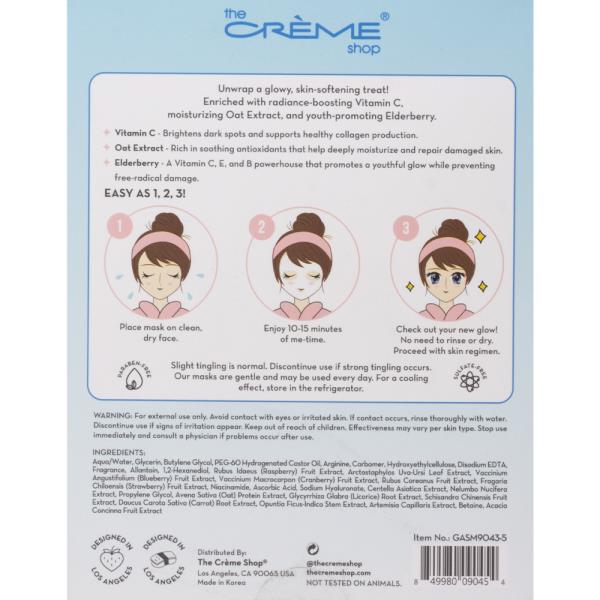 THE CREME SHOP GLOW ANGEL FOR BRIGHT AND SOFT SKIN ESSENCE SHEET MASK 5 PC SET