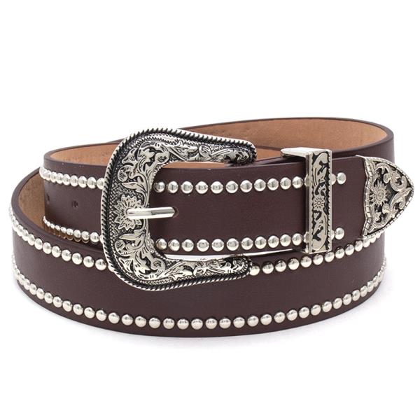 STUDDED WESTERN BUCKLE BELT