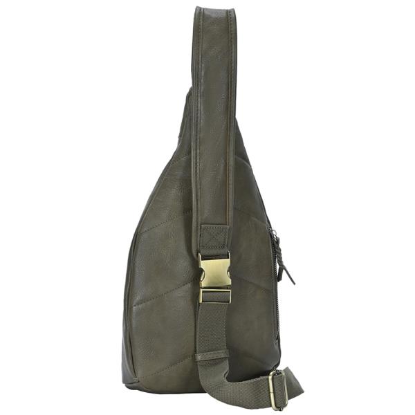 SMOOTH ZIPPER SLING CROSSBODY BAG