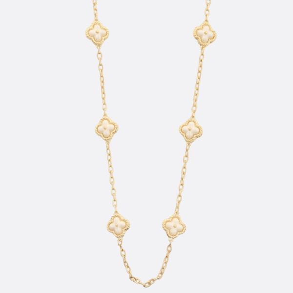 CLOVER STATION 14K GOLD PLATED NECKLACE