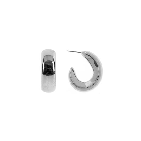 CHUNKY OVAL HOOP EARRING