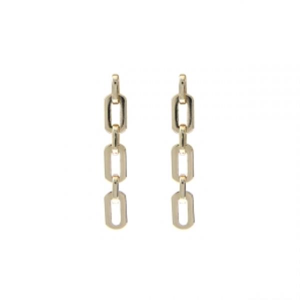 METAL LINKED CHAIN EARRING